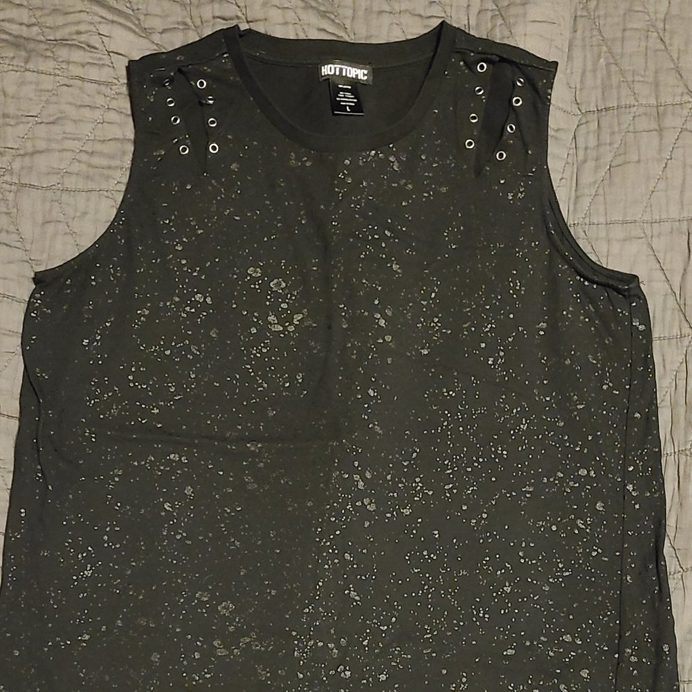 Hot Topic Black Speckled Tank